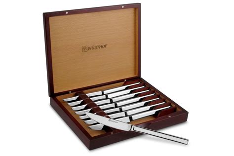 wüsthof stainless steel 8 piece steak knife box set|wusthof steak knives for sale.